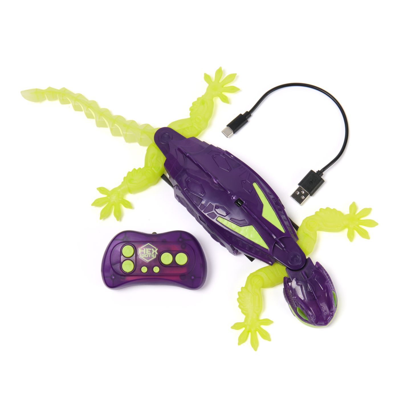 HEX BOTS SOPARLA CATARATOARE GECKO MOV CU TELECOMANDA SuperHeroes ToysZone