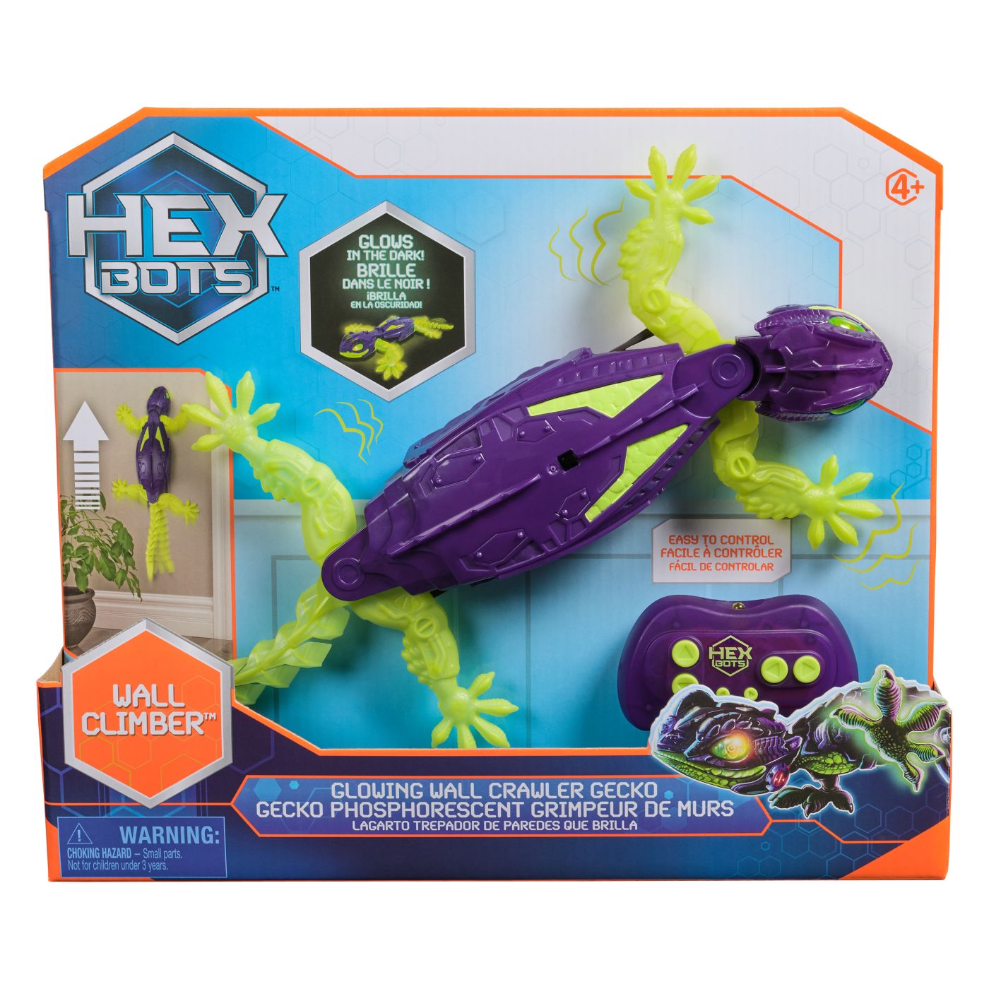 HEX BOTS SOPARLA CATARATOARE GECKO MOV CU TELECOMANDA SuperHeroes ToysZone