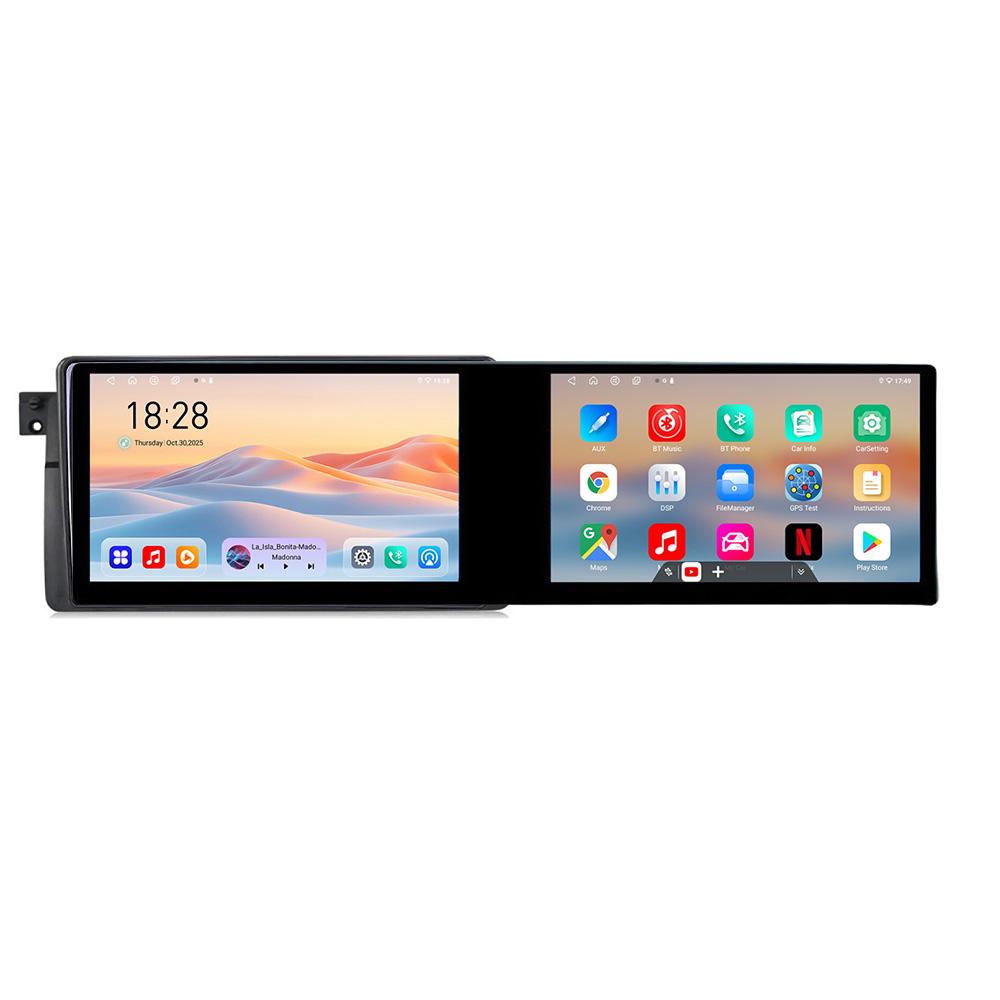 Navigatie BMW Seria 3 E46 Kit-052 Edotec 2 ecrane 8 core 4+128 21.6 inch Incell android Wifi 5Ghz gps internet CarStore Technology