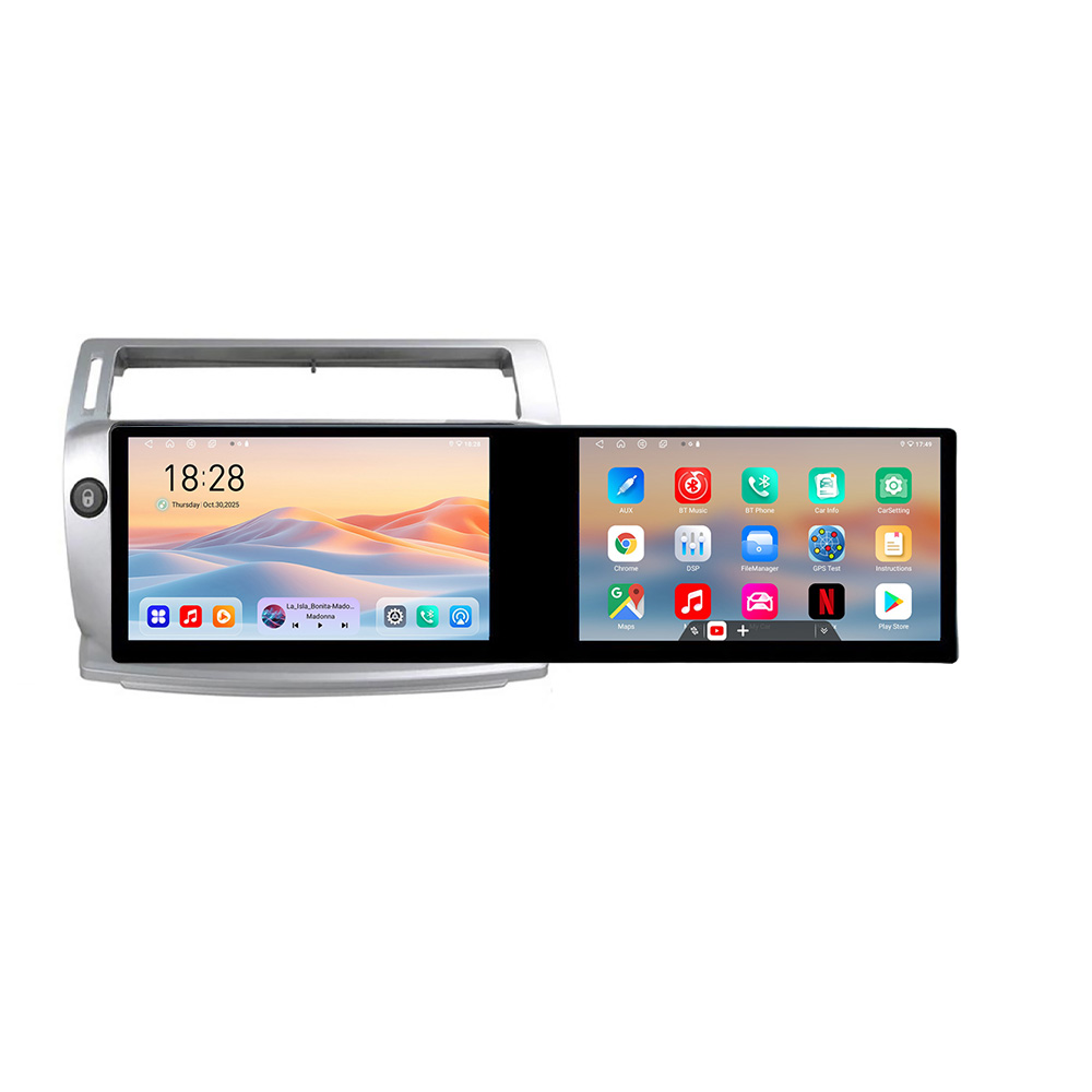 Navigatie Citroen C4 Kit-088 Edotec 2 ecrane 8 core 4+128 21.6 inch Incell android Wifi 5Ghz gps internet CarStore Technology