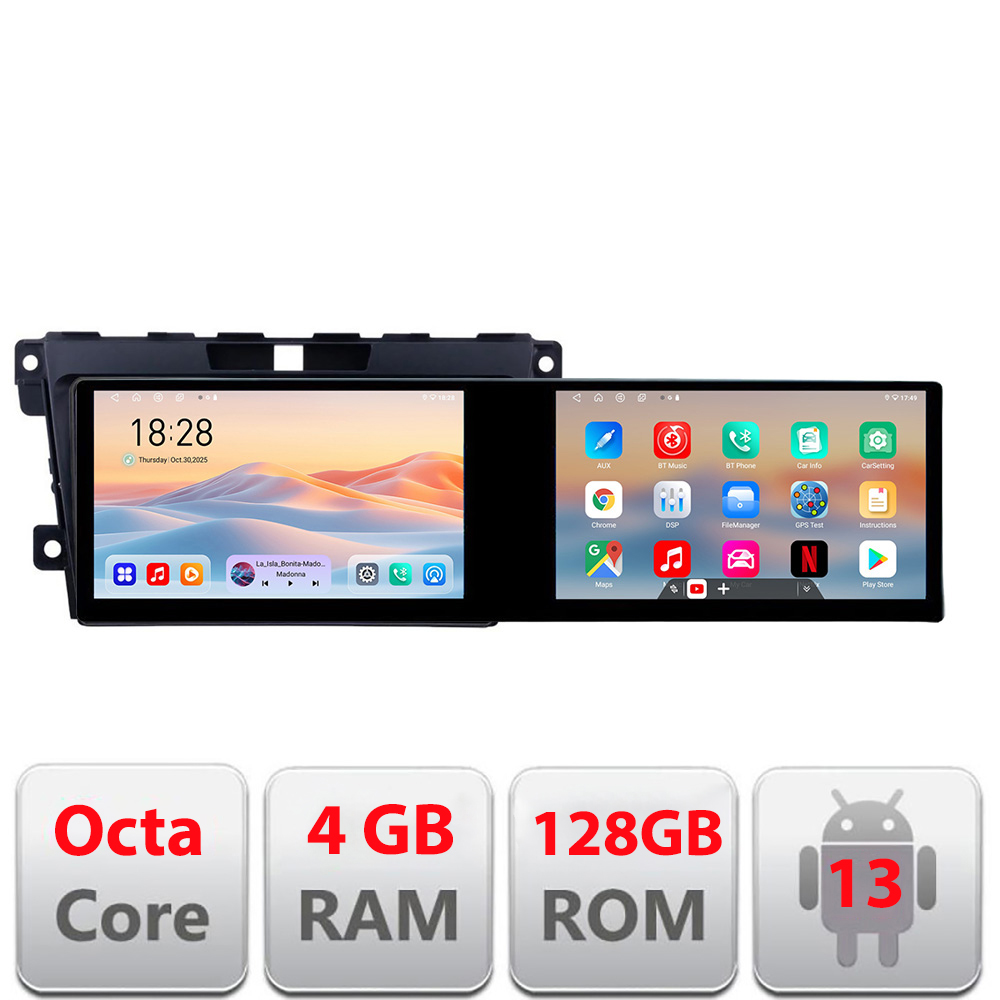 Navigatie Mazda CX-7 2006-2012 Lenovo 8 core 4+64 10.5 inch Incell 1K android Wifi 5Ghz gps internet CarStore Technology