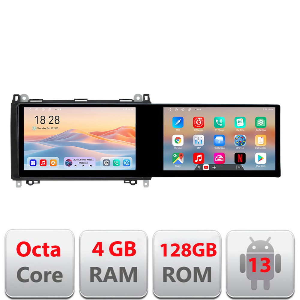 Navigatie Mercedes VW Lenovo 8 core 4+64 10.5 inch Incell 1K android Wifi 5Ghz gps internet v1 CarStore Technology