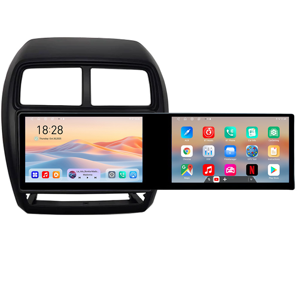 Navigatie Mitsubishi ASX 2017-2021 model facelift Edotec 2 ecrane 8 core 4+128 21.6 inch Incell android Wifi 5Ghz gps internet Kit-026-facelift CarStore Technology