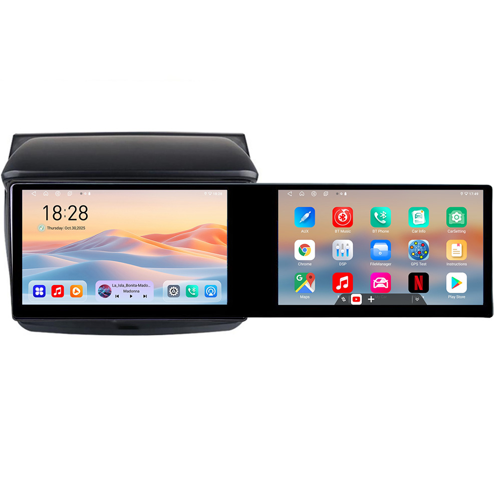 Navigatie Mitsubishi L200 2006-2014 Kit-094 Edotec 2 ecrane 8 core 4+128 21.6 inch Incell android Wifi 5Ghz gps internet Q CarStore Technology