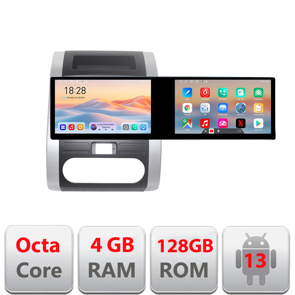 Navigatie Nissan X-trail old Kit-001 Edotec 2 ecrane 8 core 4+128 21.6 inch Incell android Wifi 5Ghz gps internet CarStore Technology