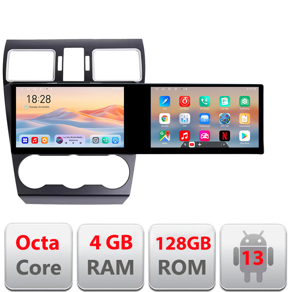 Navigatie Subaru Forester XV Lenovo Incell 1K 10.5 inch 8 core 4+64 carplay android auto radio internet kit-062-2019+EDT-E211-RK CarStore Technology