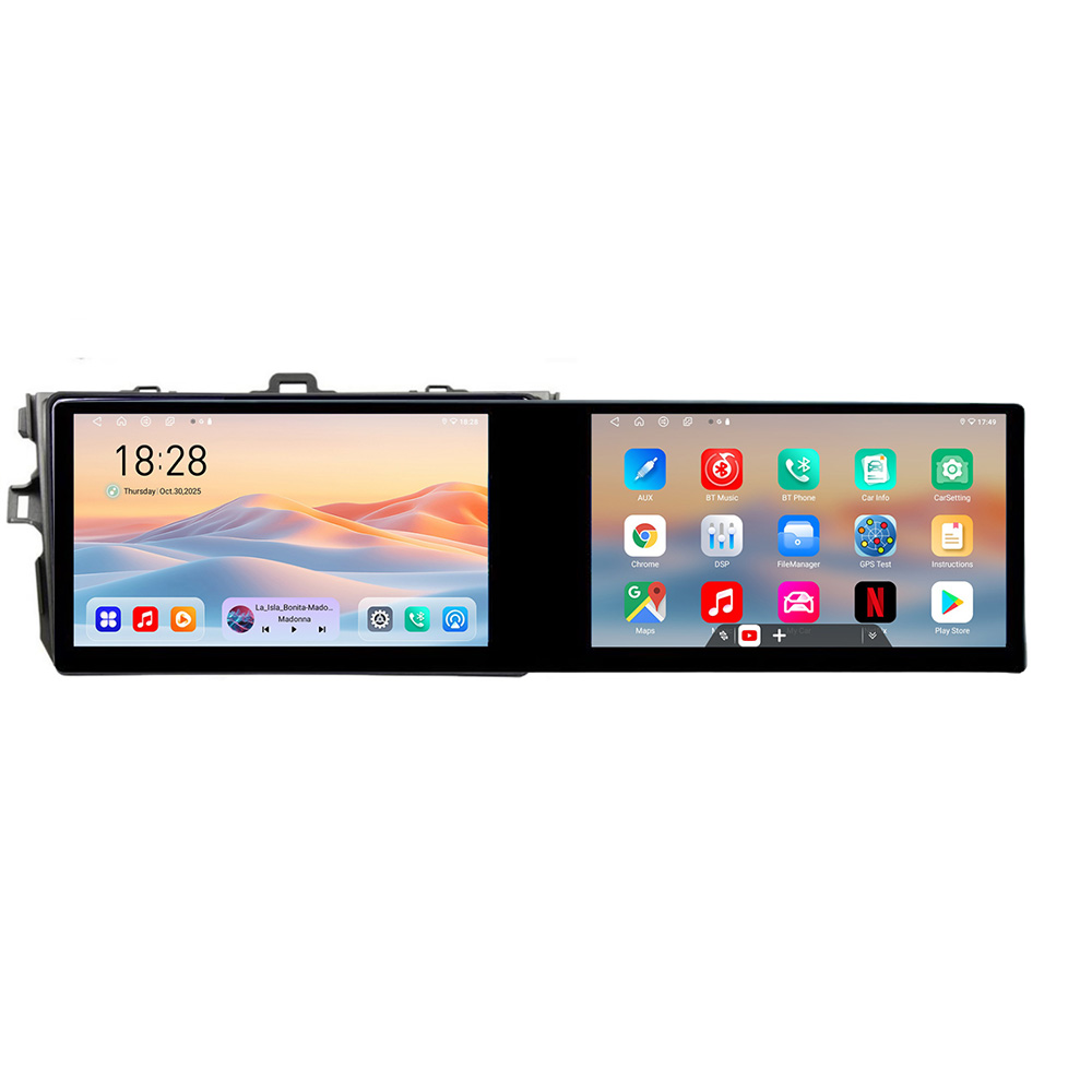 Navigatie Toyota Corolla Edotec 2 ecrane 8 core 4+128 21.6 inch Incell android Wifi 5Ghz gps internet Kit-063 CarStore Technology