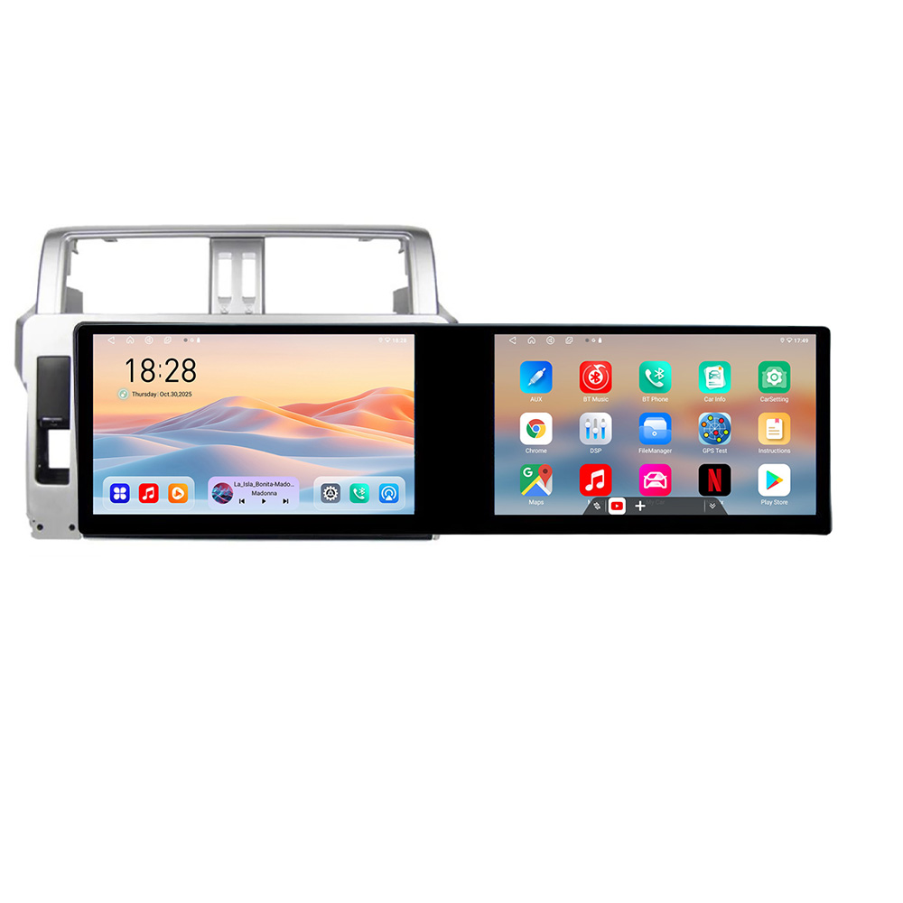 Navigatie Toyota Landcruiser J150 Prado 2014-2017 Kit-065 Edotec 2 ecrane 8 core 4+128 21.6 inch Incell android Wifi 5Ghz gps internet et GPS W CarStore Technology