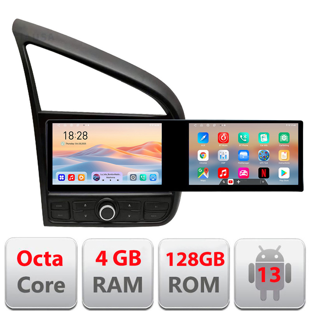 Navigatie Audi R8 2006-2014 Lenovo 8 core 4+64 10.5 inch Incell 1K android Wifi 5Ghz gps internet CarStore Technology