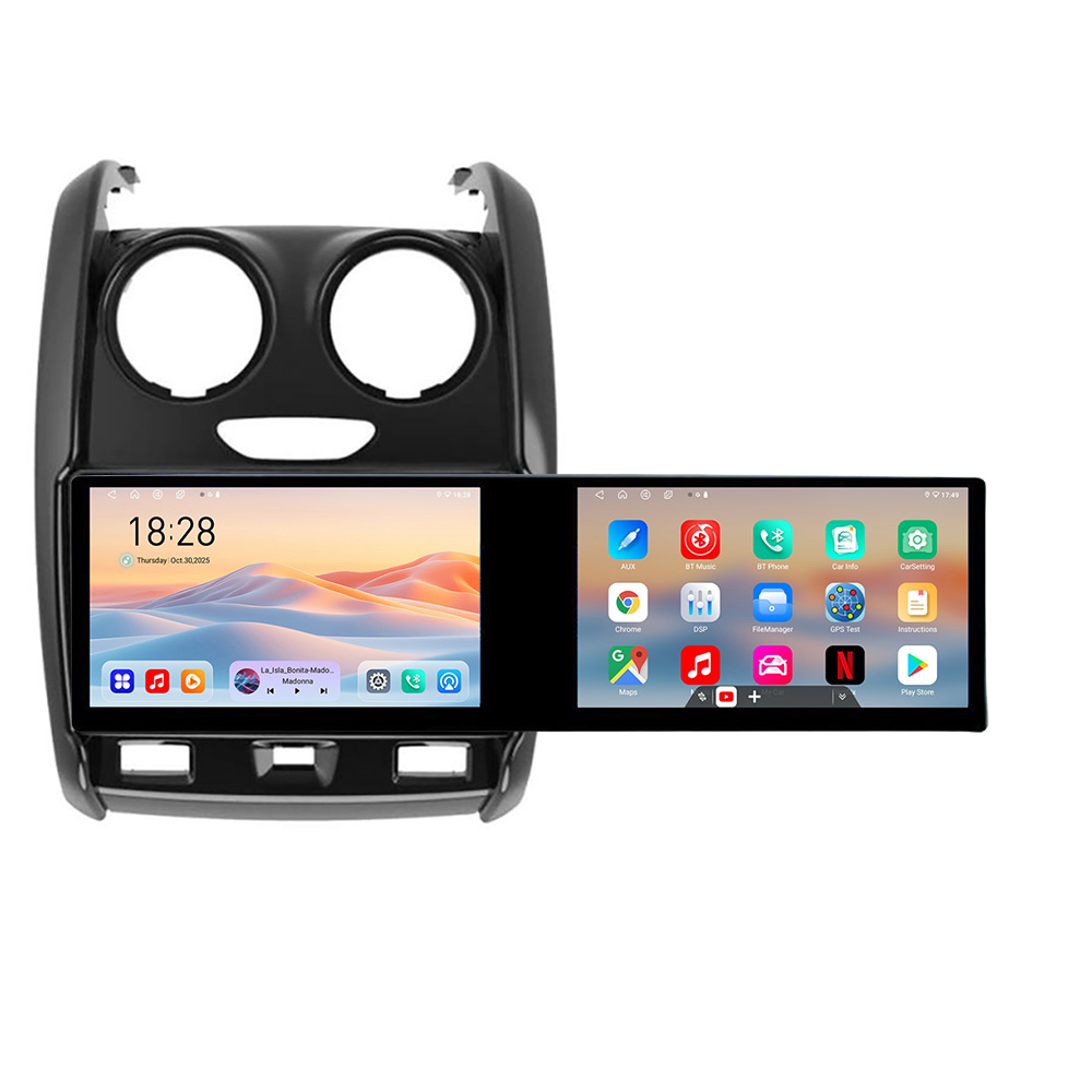 Navigatie Dacia Duster 2012-2019 Kit-157 Edotec 2 ecrane 8 core 4+128 21.6 inch Incell android Wifi 5Ghz gps internet CarStore Technology