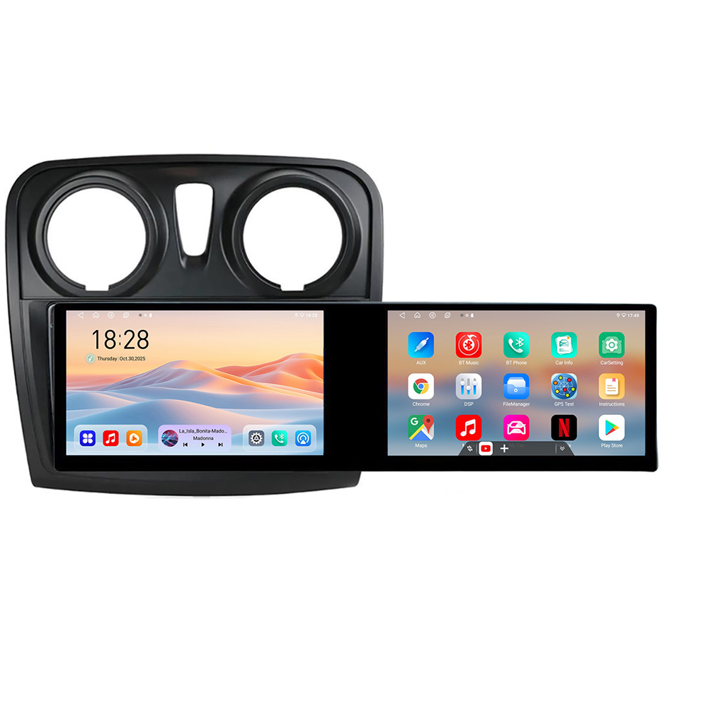 Navigatie Dacia Sandero Logan 2012-2020 Kit-sandero Edotec 2 ecrane 8 core 4+128 21.6 inch Incell android Wifi 5Ghz gps internet CarStore Technology