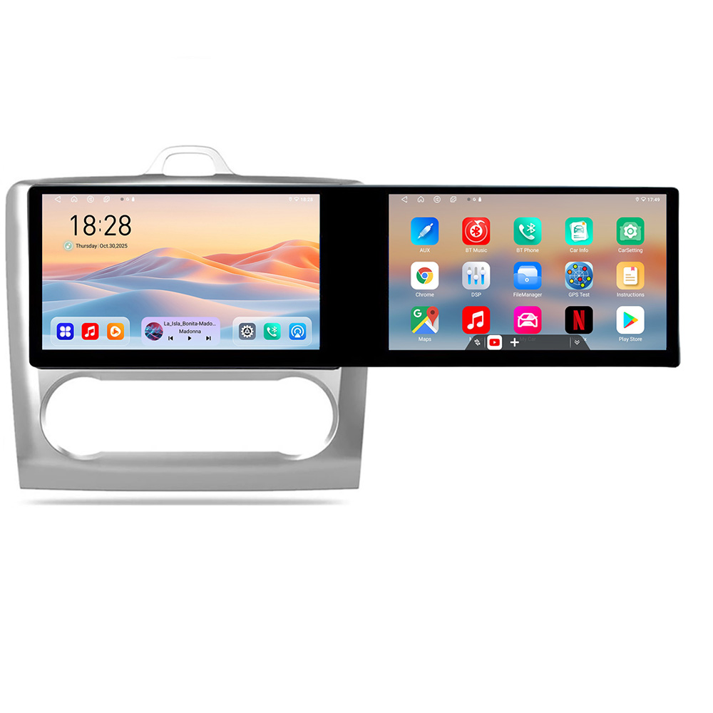 Navigatie Ford Focus clima automata Kit-140-automatic Edotec 2 ecrane 8 core 4+128 21.6 inch Incell android Wifi 5Ghz gps internet CarStore Technology