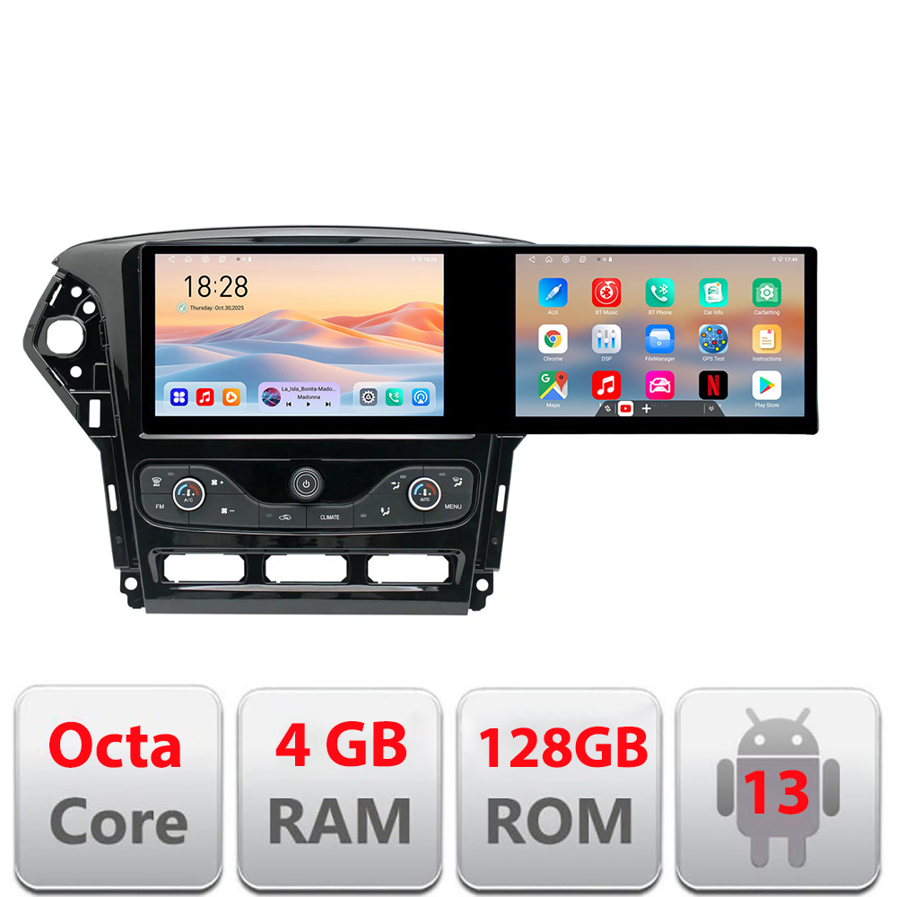 Navigatie Ford Mondeo 2011-2014 Lenovo 8 core 4+64 10.5 inch Incell 1K android Wifi 5Ghz gps internet CarStore Technology