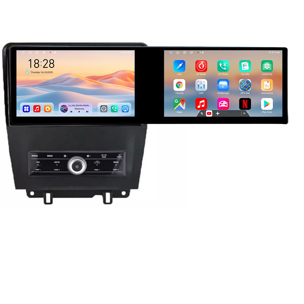 Navigatie Ford Mustang 2009-2014 Edotec 2 ecrane 8 core 4+128 21.6 inch Incell android Wifi 5Ghz gps internet CarStore Technology