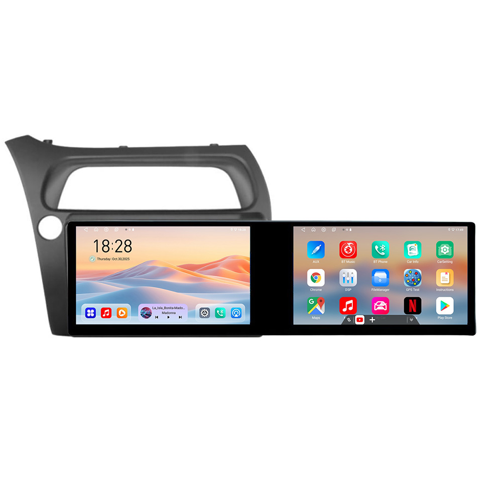 Navigatie Honda Civic Hatchback 2006-2012 Kit-hatchback Edotec 2 ecrane 8 core 4+128 21.6 inch Incell android Wifi 5Ghz gps internet et GPS WIF CarStore Technology