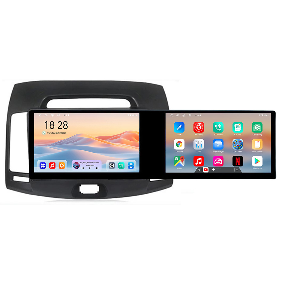 Navigatie Hyundai Elantra 2007-2011 Kit-2009 Edotec 2 ecrane 8 core 4+128 21.6 inch Incell android Wifi 5Ghz gps internet CarStore Technology