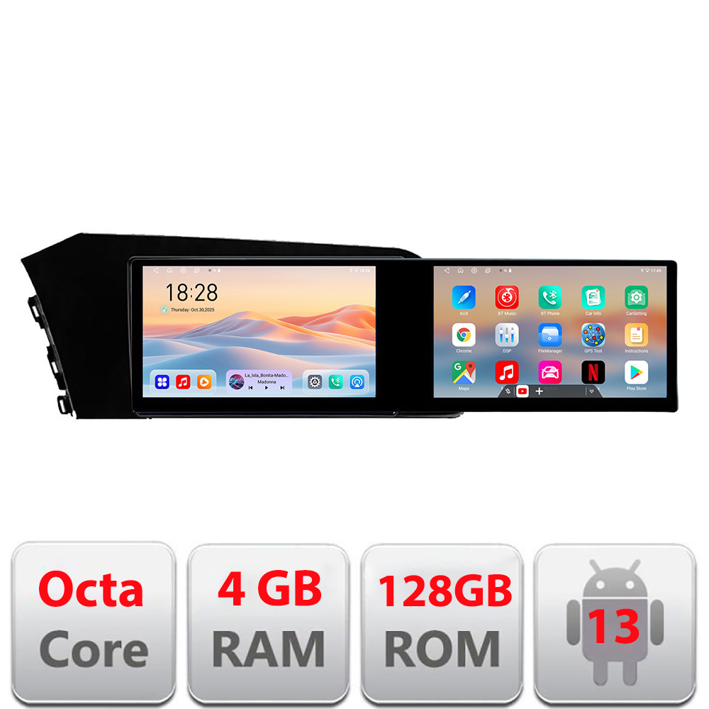 Navigatie Hyundai Elantra 2021- Kit-elantra2021 Edotec 2 ecrane 8 core 4+128 21.6 inch Incell android Wifi 5Ghz gps internet CarStore Technology