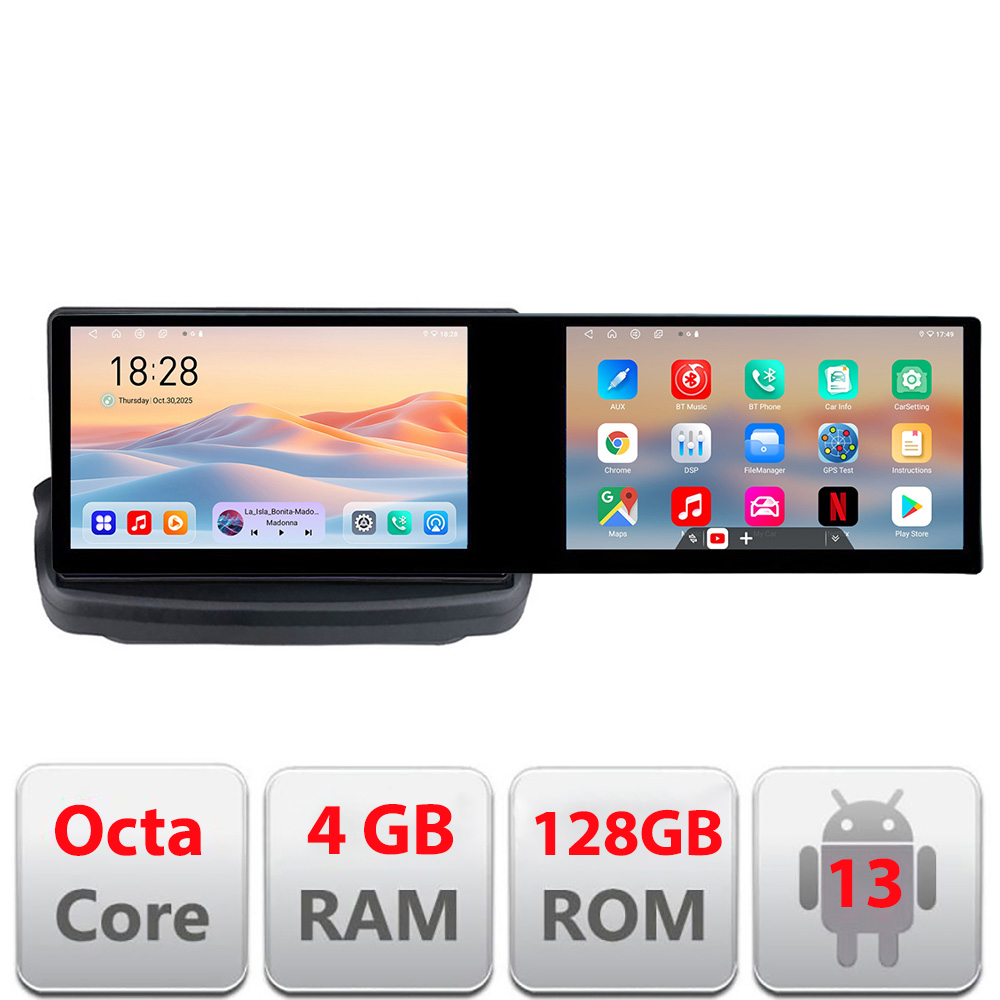 Navigatie Hyundai Genesis Edotec 2 ecrane 8 core 4+128 21.6 inch Incell android Wifi 5Ghz gps internet Kit-GENESYS CarStore Technology