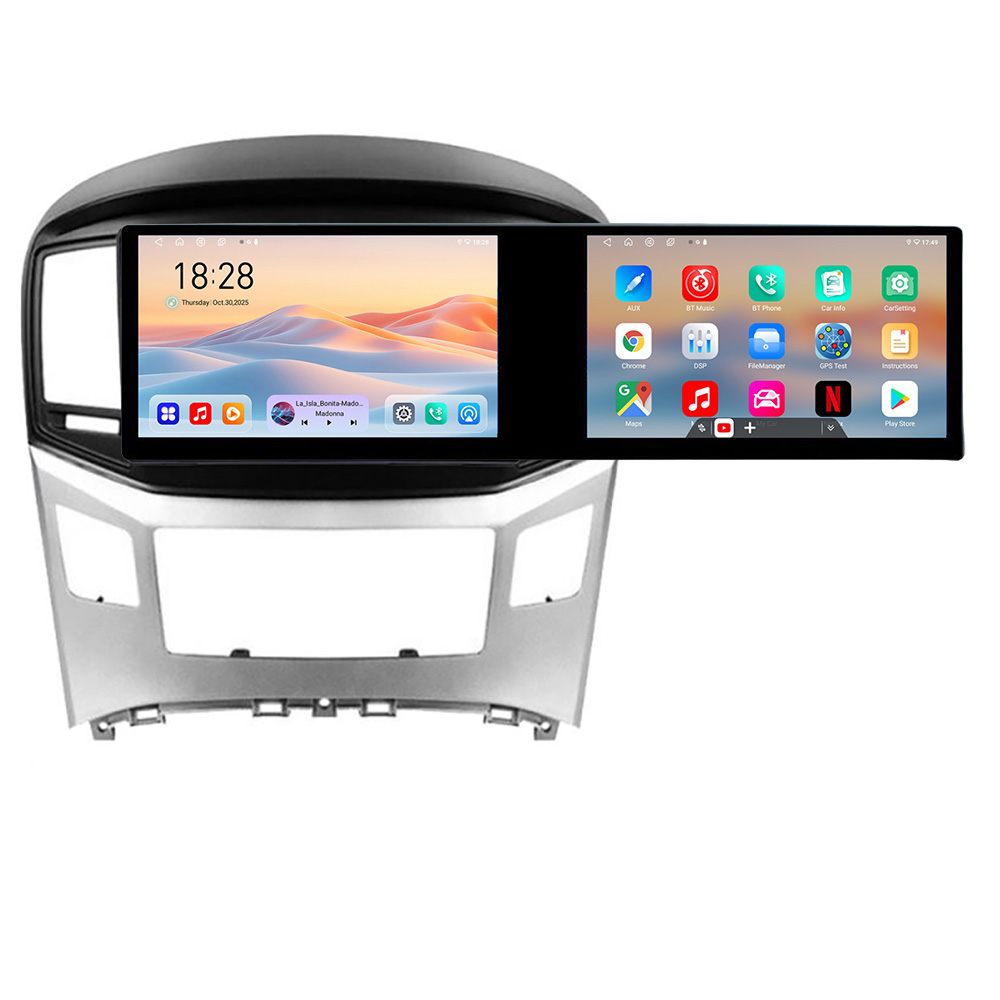 Navigatie Hyundai H1 Starex 2016- Kit-h1 Edotec 2 ecrane 8 core 4+128 21.6 inch Incell android Wifi 5Ghz gps internet CarStore Technology