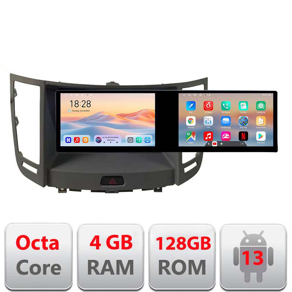 Navigatie Infinity FX intre anii 2009-2012 Lenovo 8 core 4+64 10.5 inch Incell 1K android Wifi 5Ghz gps internet CarStore Technology