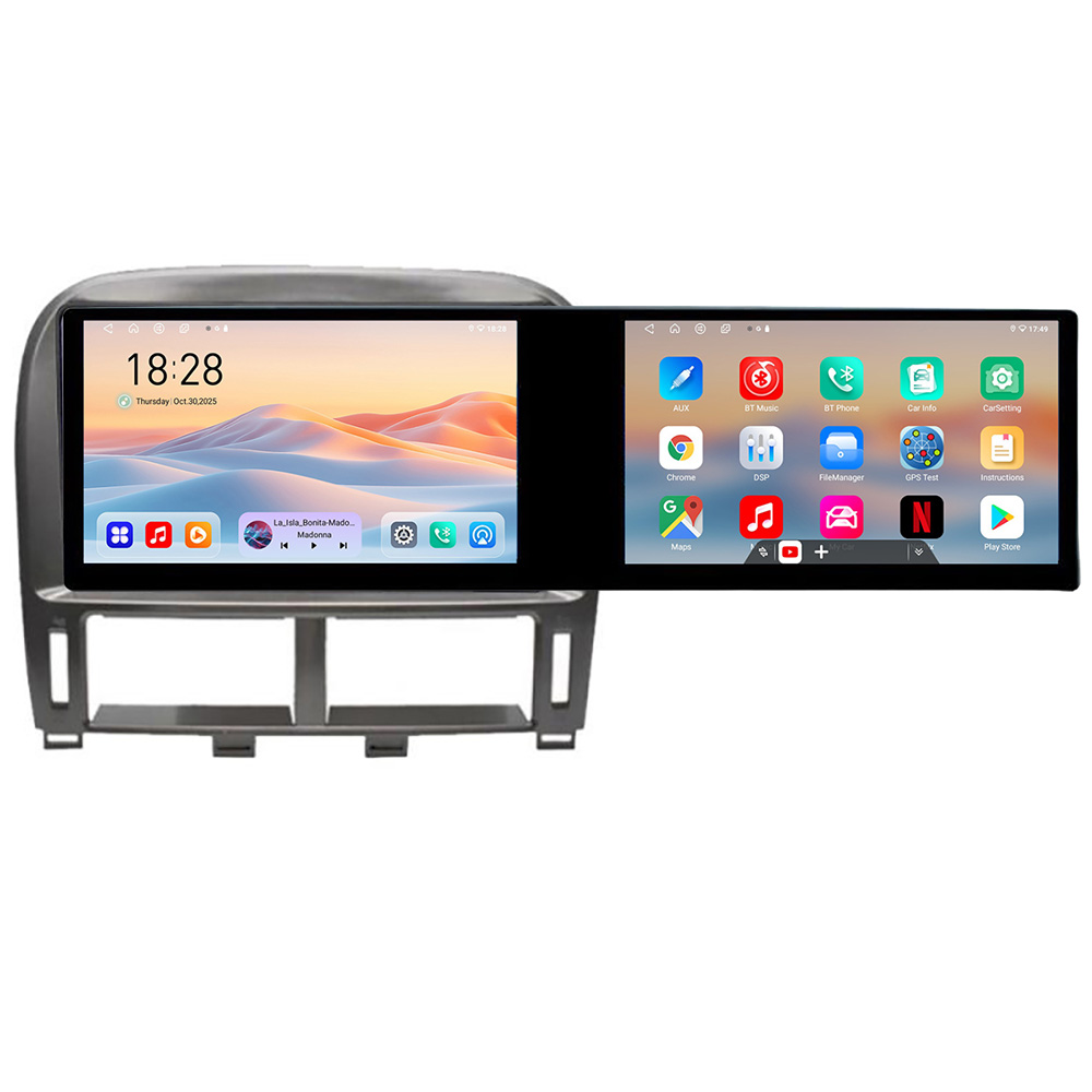 Navigatie Lexus LS 1999-2006 Kit- LS-99 Edotec 2 ecrane 8 core 4+128 21.6 inch Incell android Wifi 5Ghz gps internet CarStore Technology