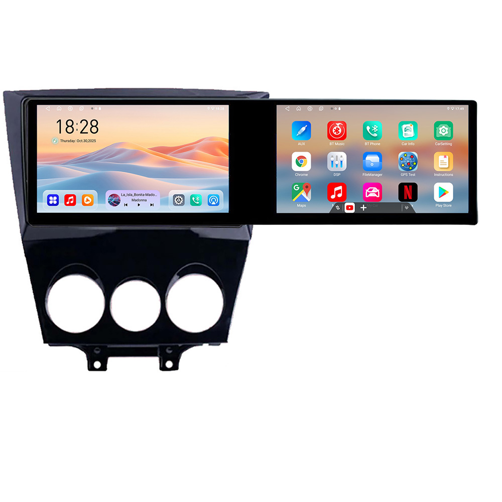 Navigatie Mazda RX8 2003-2008 Edotec 2 ecrane 8 core 4+128 21.6 inch Incell android Wifi 5Ghz gps internet CarStore Technology