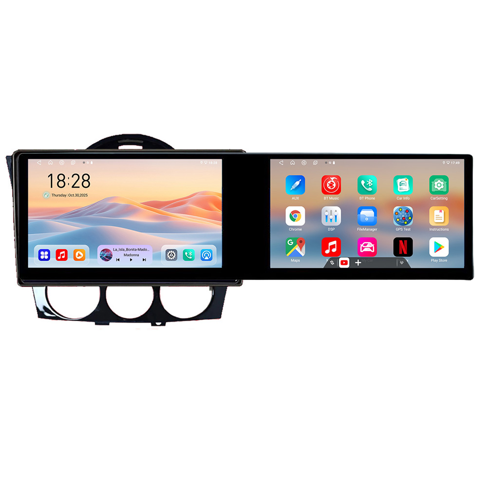 Navigatie Mazda RX8 2008-2011 Edotec 2 ecrane 8 core 4+128 21.6 inch Incell android Wifi 5Ghz gps internet CarStore Technology