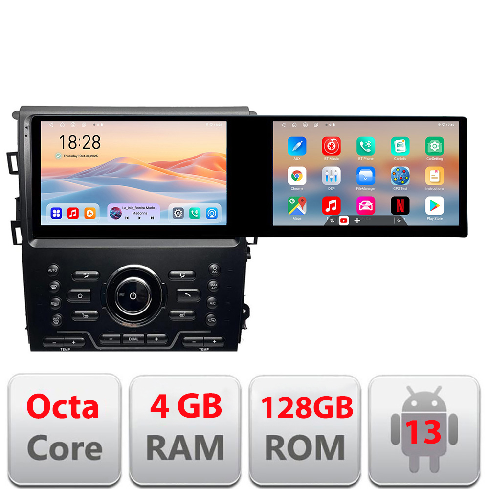 Navigatie Mondeo MK5 SYNC2 si SYNC 3 2015-2022 Lenovo 8 core 4+64 10.5 inch Incell 1K android Wifi 5Ghz gps internet CarStore Technology