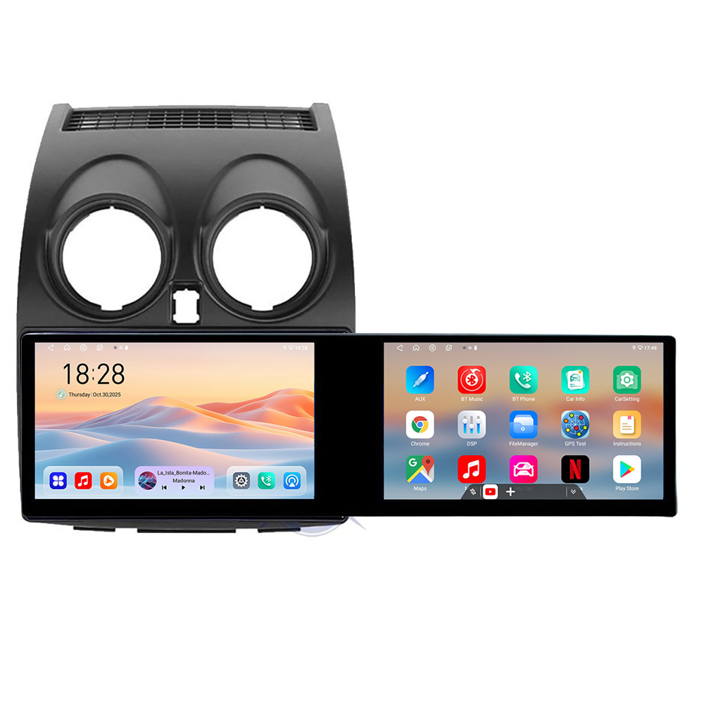 Navigatie Nissan Qashqai Kit-499 Edotec 2 ecrane 8 core 4+128 21.6 inch Incell android Wifi 5Ghz gps internet CarStore Technology