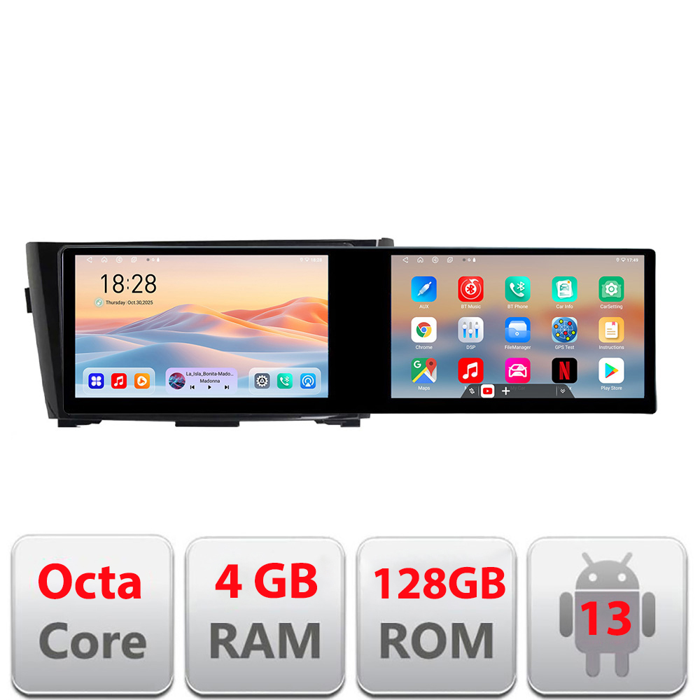 Navigatie Nissan Qashqai/X-Trail 2013- Kit-353 Edotec 2 ecrane 8 core 4+128 21.6 inch Incell android Wifi 5Ghz gps internet S CarStore Technology