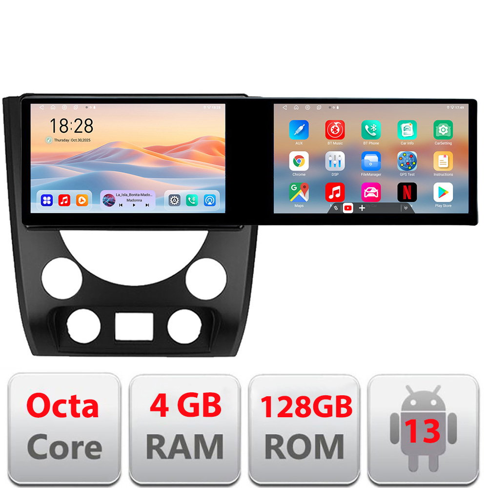 Navigatie Ssangyong Rexton 2013-2016 Edotec 2 ecrane 8 core 4+128 21.6 inch Incell android Wifi 5Ghz gps internet C CarStore Technology