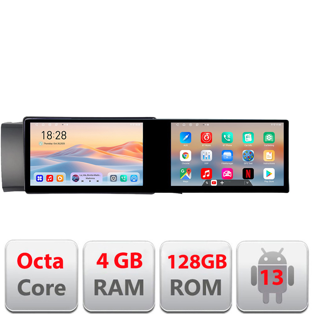 Navigatie Subaru BRZ 2012-2021 Toyota GT 86 2012-2021 Edotec 2 ecrane 8 core 4+128 21.6 inch Incell android Wifi 5Ghz gps internet KIT-BRZ CarStore Technology