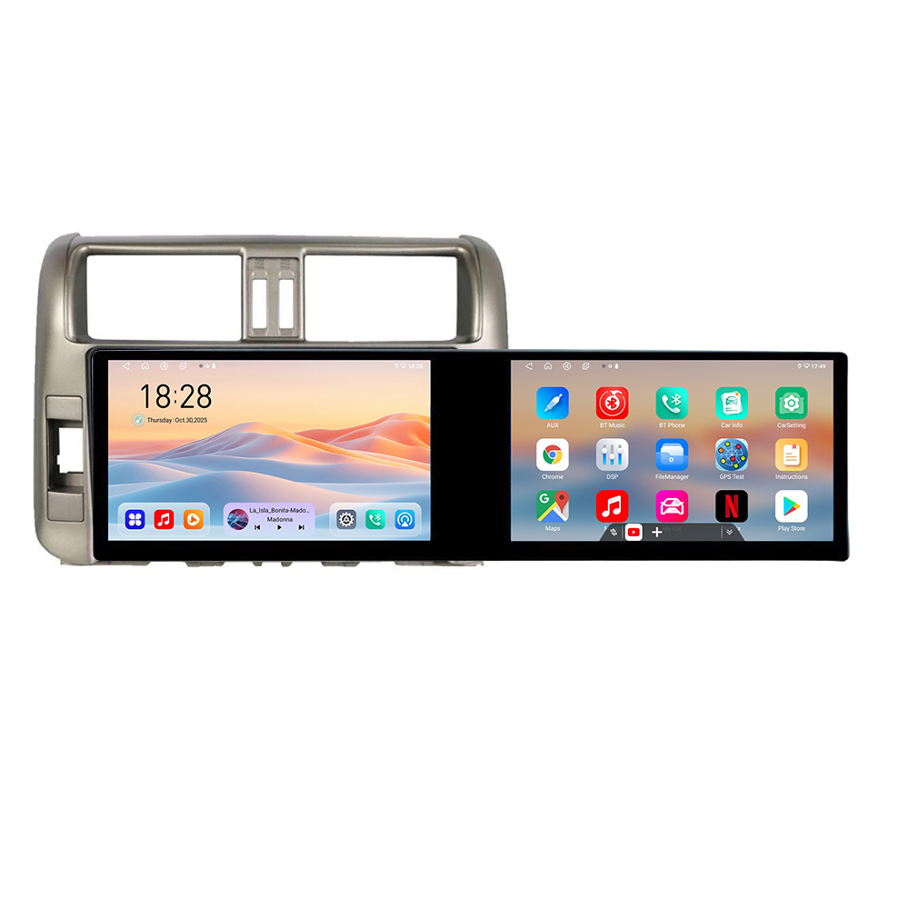 Navigatie TOYOTA Prado 2010-2013 Kit-347 Edotec 2 ecrane 8 core 4+128 21.6 inch Incell android Wifi 5Ghz gps internet CarStore Technology