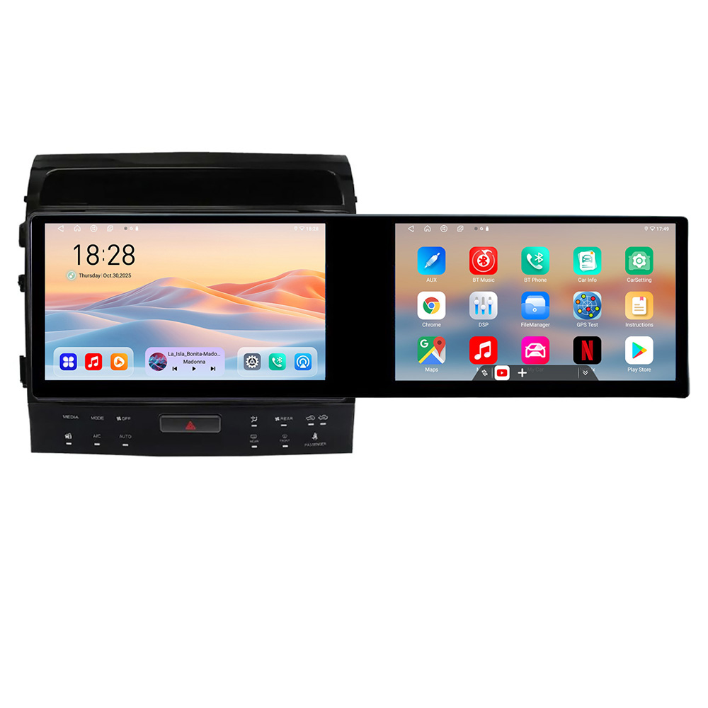 Navigatie Toyota Landcruiser 200 V8 2007-2015 cu navi si 360 Edotec 2 ecrane 8 core 4+128 21.6 inch Incell android Wifi 5Ghz gps internet KIT-381-360 CarStore Technology