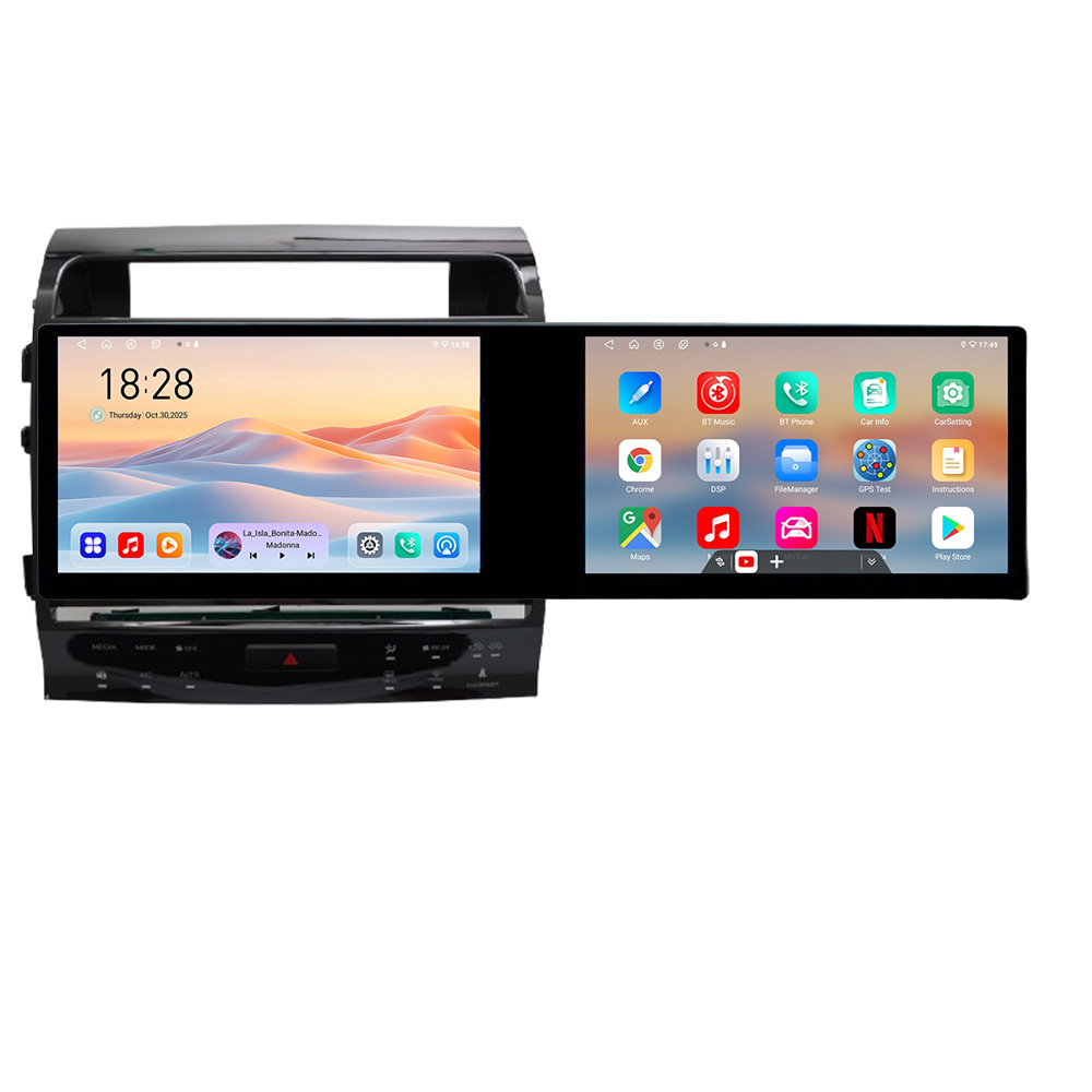 Navigatie Toyota Landcruiser L200 V8 2008-2020 Kit-381-type-a Edotec 2 ecrane 8 core 4+128 21.6 inch Incell android Wifi 5Ghz gps internet CarStore Technology