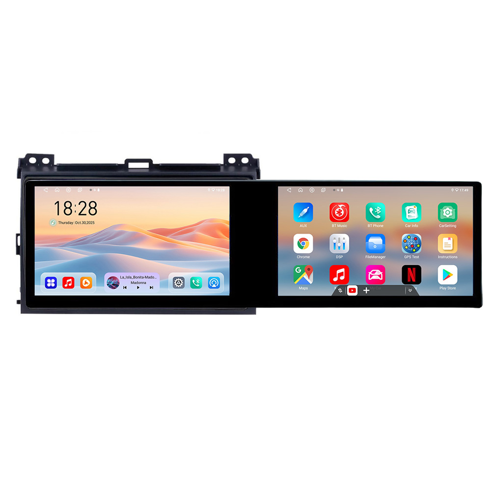 Navigatie Toyota Prado 2007- Lenovo 8 core 4+64 10.5 inch Incell 1K android Wifi 5Ghz gps internet CarStore Technology