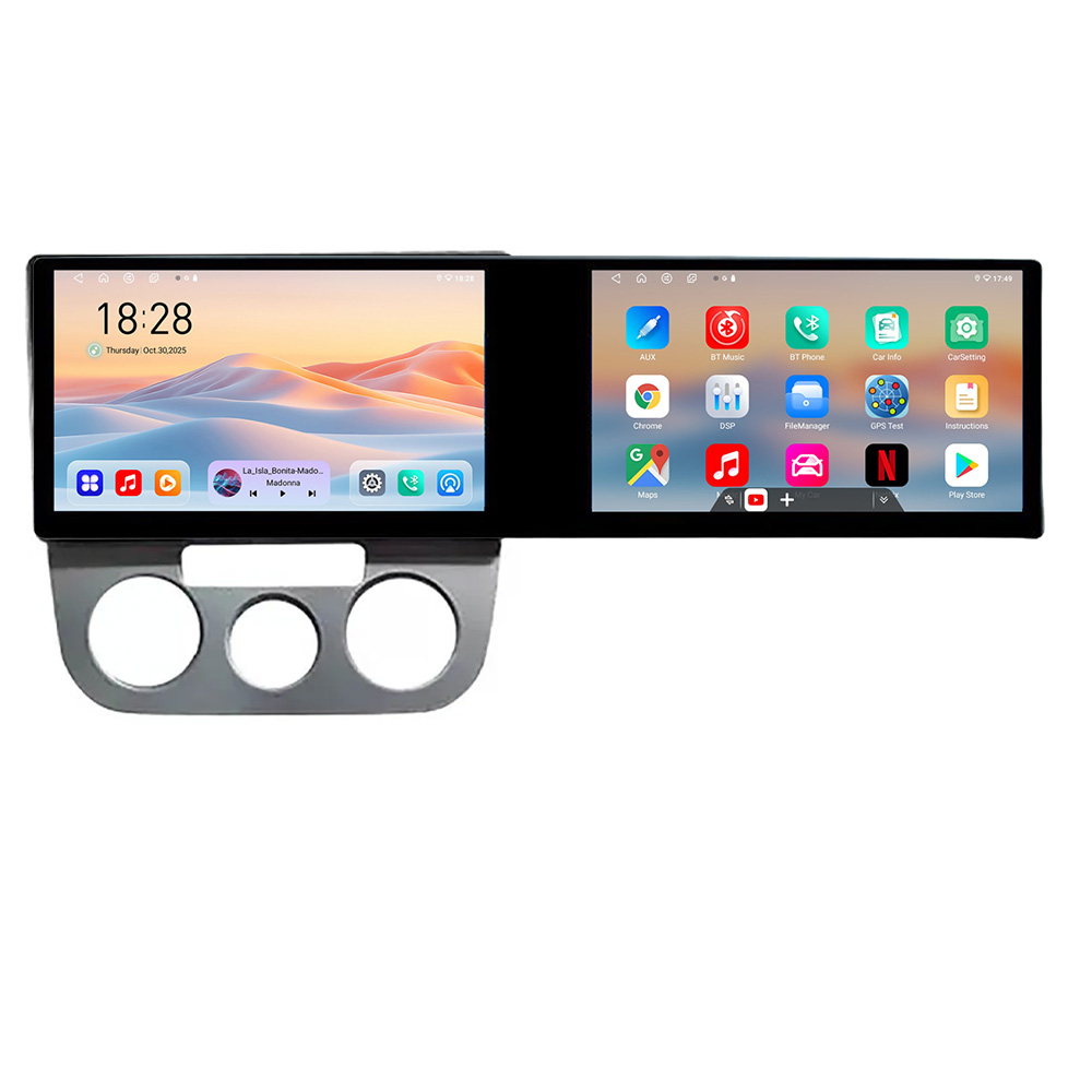 Navigatie VW Golf 5 2004-2010 clima manuala Edotec 2 ecrane 8 core 4+128 21.6 inch Incell android Wifi 5Ghz gps internet KIT-golf5-manual CarStore Technology