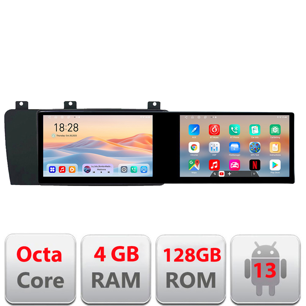 Navigatie dedicata Volvo S60 2002-2008 Edotec 2 ecrane 8 core 4+128 21.6 inch Incell android Wifi 5Ghz gps internet Kit-s60-02 CarStore Technology