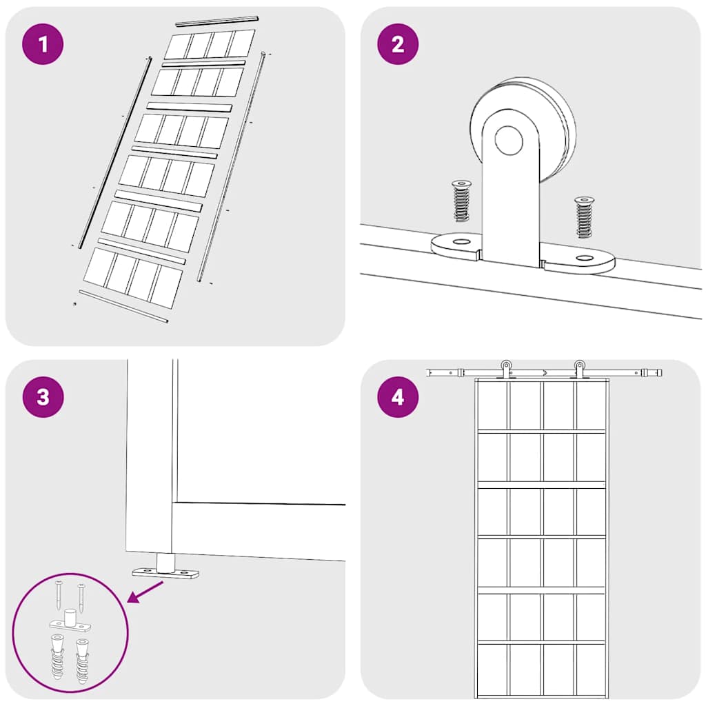 Ușă glisantă, auriu, 90x205 cm, sticlă ESG mată și aluminiu GartenMobel Dekor