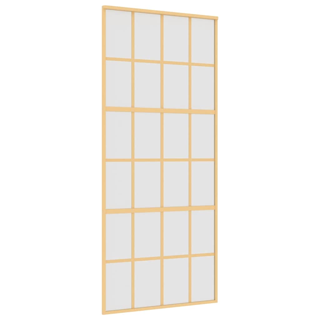 Ușă glisantă, auriu, 90x205 cm, sticlă ESG mată și aluminiu GartenMobel Dekor