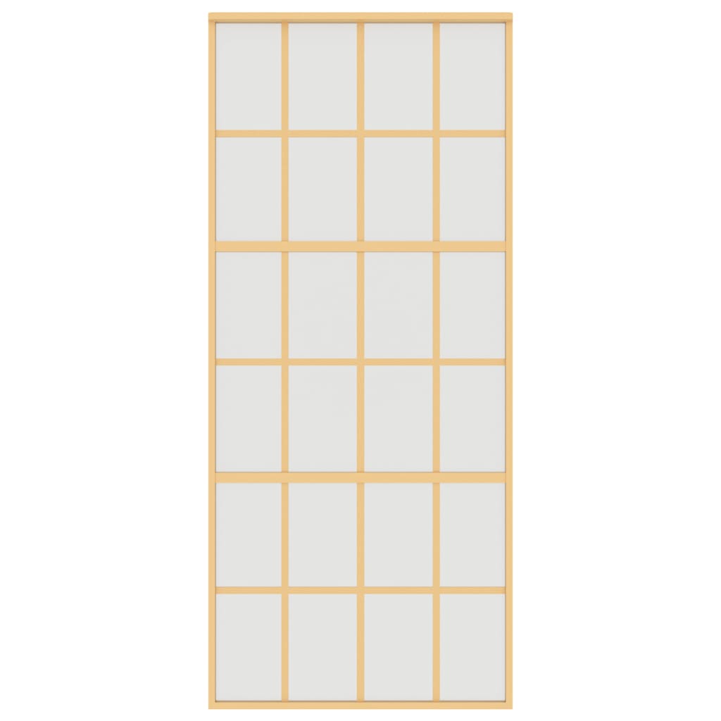 Ușă glisantă, auriu, 90x205 cm, sticlă ESG mată și aluminiu GartenMobel Dekor