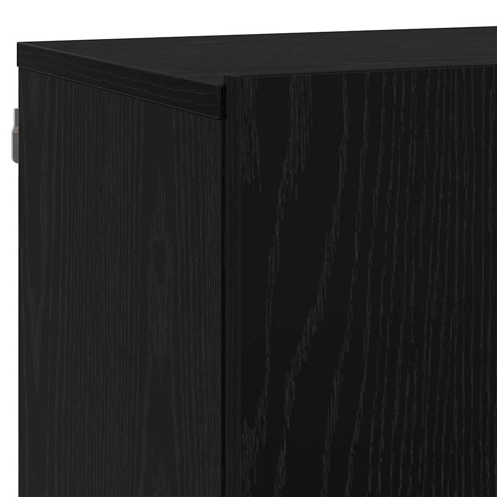 Unități TV Pe perete 6 pcs Stejar negru Lemn compozit GartenMobel Dekor