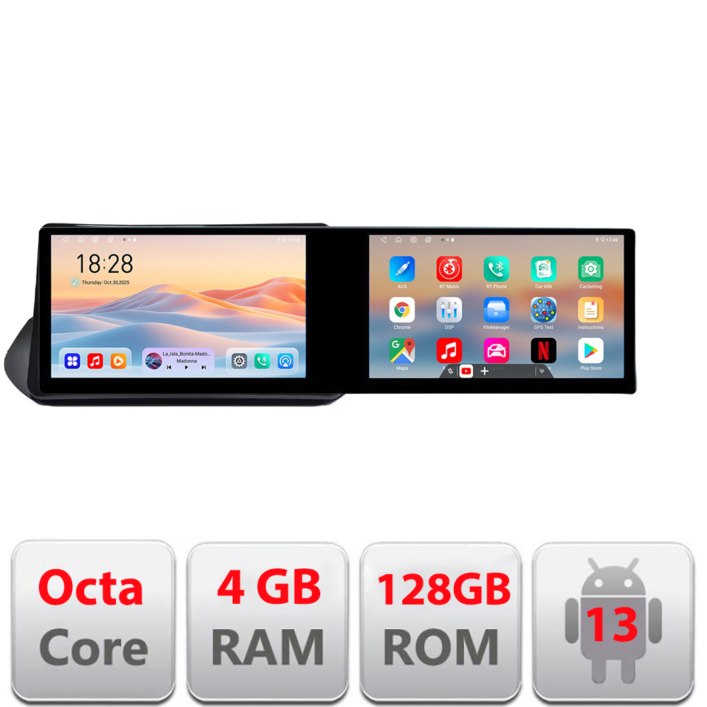 Navigatie Nissan X-trail 2021- Lenovo Incell 1K 10.5 inch 8 core 4+64 carplay android auto radio internet kit-x-trail-2021+EDT-E211-RK+kit-10-9 CarStore Technology