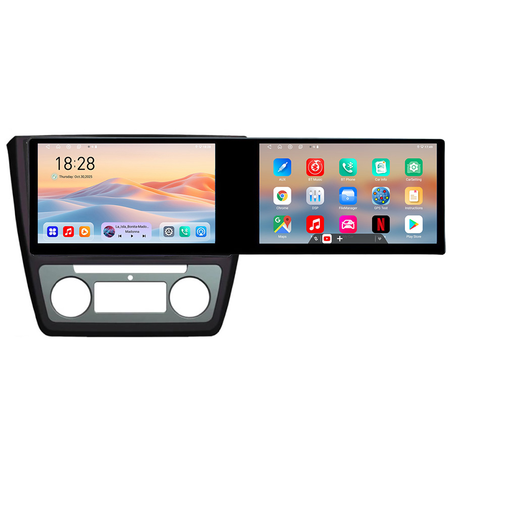 Navigatie Skoda Yeti 2009-2014 Kit-YETI Edotec 2 ecrane 8 core 4+128 21.6 inch Incell android Wifi 5Ghz gps internet CarStore Technology