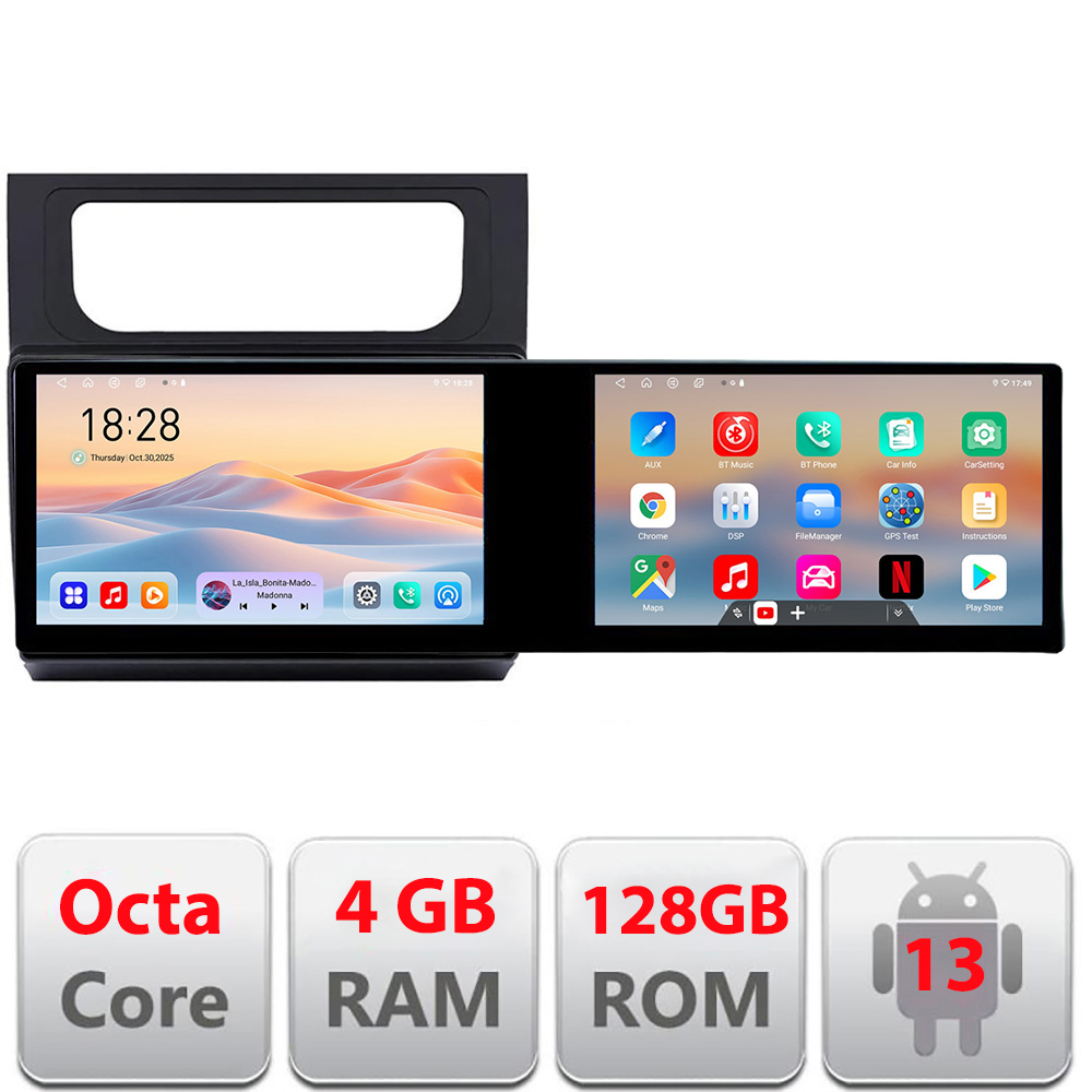 Navigatie VW Touran 2010-2016 Kit-touran3 Edotec 2 ecrane 8 core 4+128 21.6 inch Incell android Wifi 5Ghz gps internet a CarStore Technology