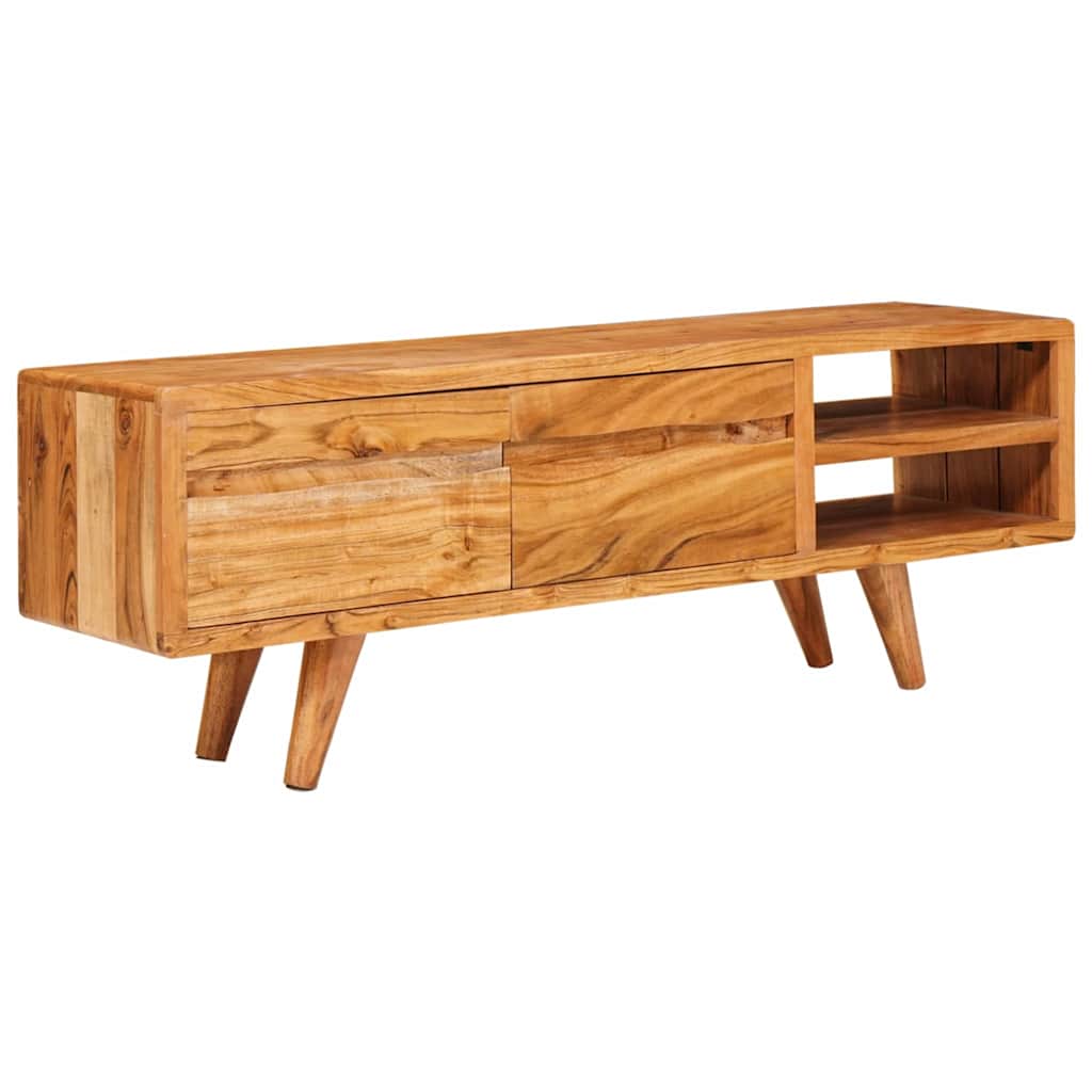 Cabinet TV cu raft Maro 110 x 30 x 40 cm Lemn Solid de Acacia GartenMobel Dekor