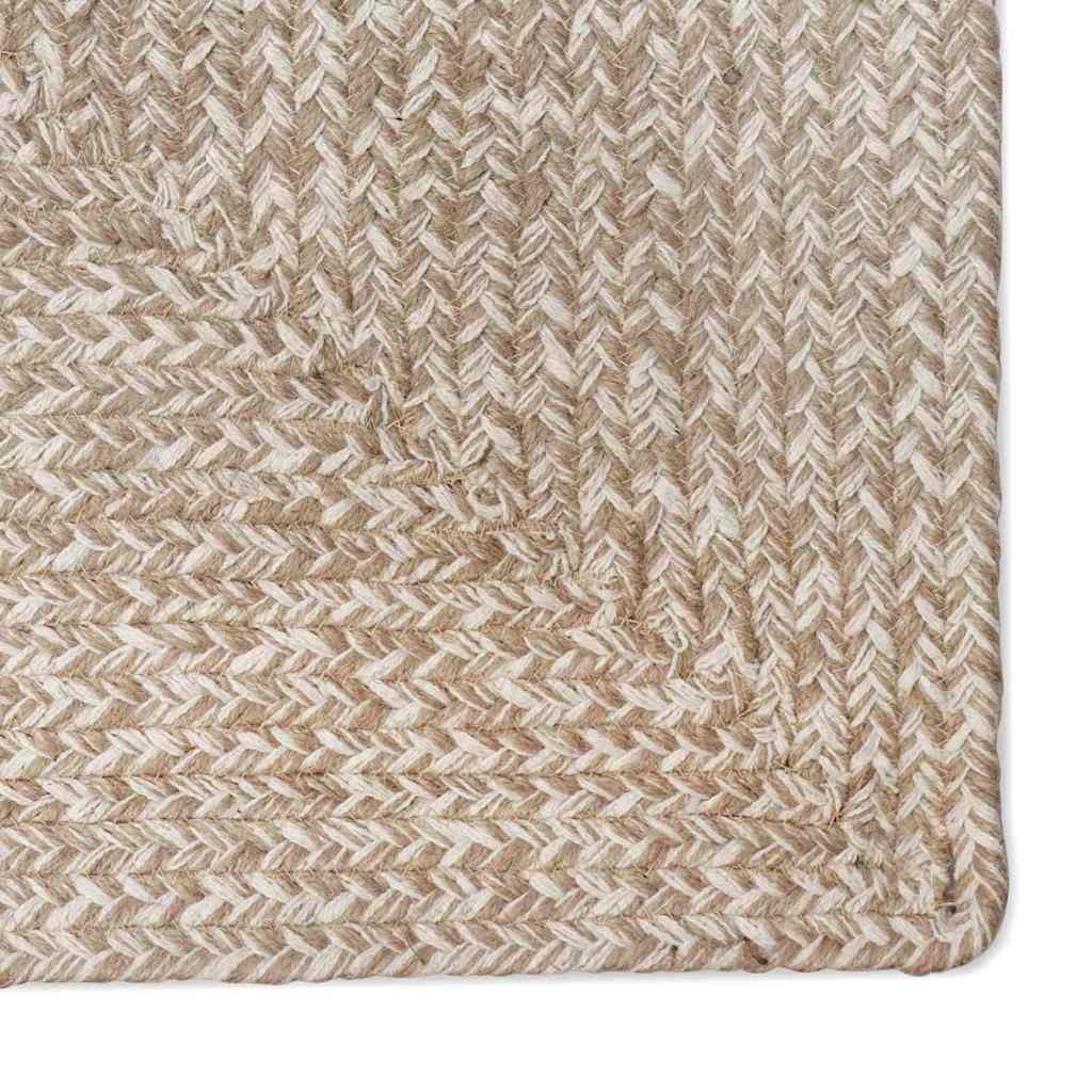 Covor Basketweave Natural și alb 140 x 200 cm Iută GartenMobel Dekor