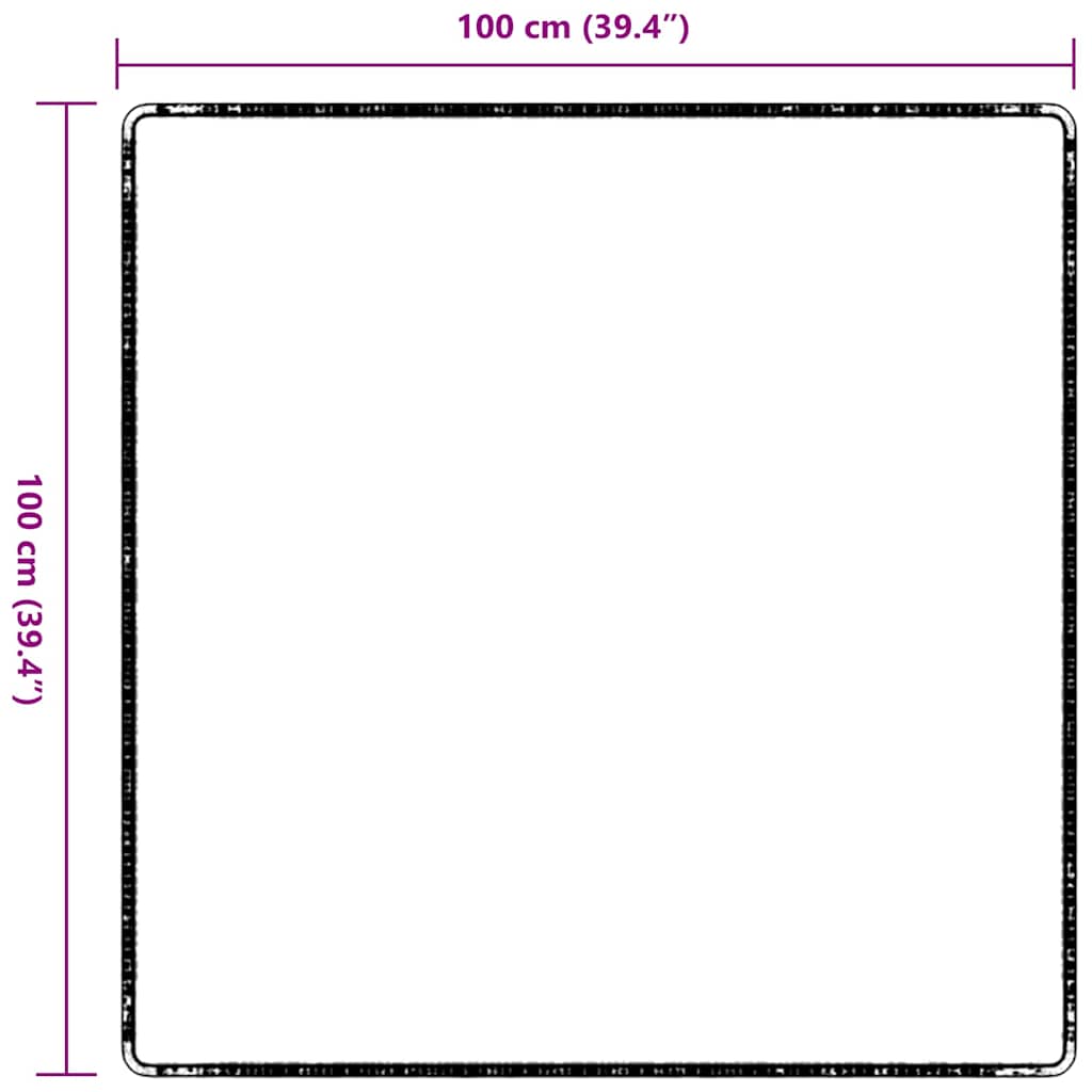 Runner din covor Gri închis 100 x 100 cm 100% polipropilenă GartenMobel Dekor