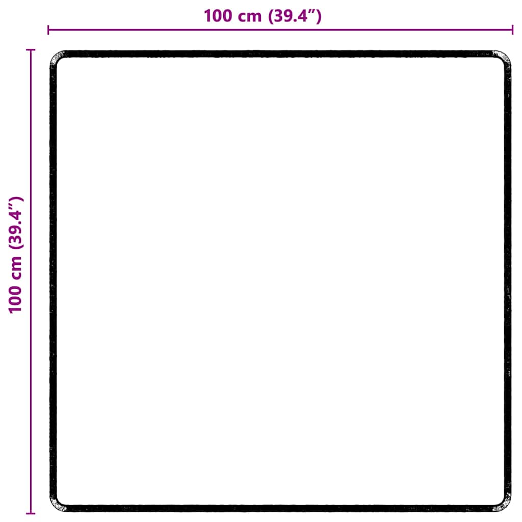 Runner din covor Gri 100 x 100 cm 100% Polipropilenă Tuft GartenMobel Dekor