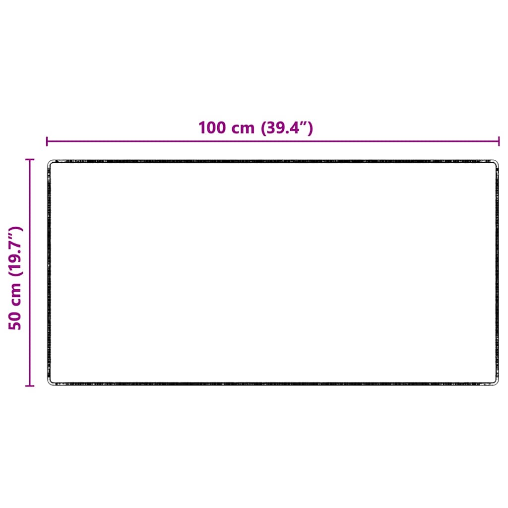 Runner din covor Gri 50 x 100 cm 100% Polipropilenă Tuft GartenMobel Dekor